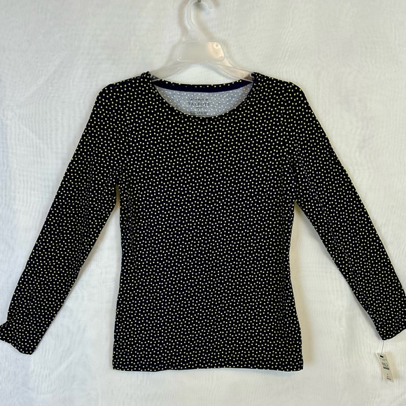 NWT Talbots Petites 3/4 Sleeve Dotted Tee / Small petite - Picture 1 of 8